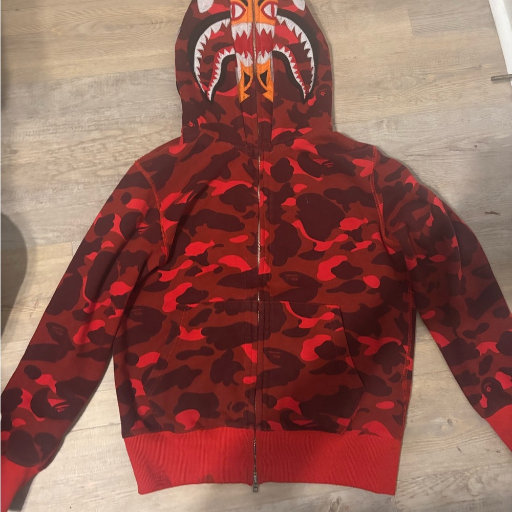 BAPE Color Camo Shark Wide Full Zip
Double Hoodie Size Medium